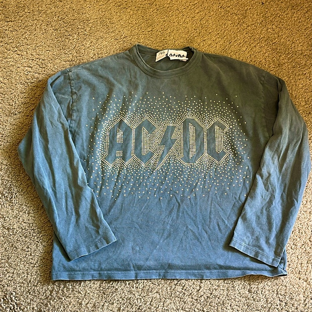 AC/DC shirt studded ZARA